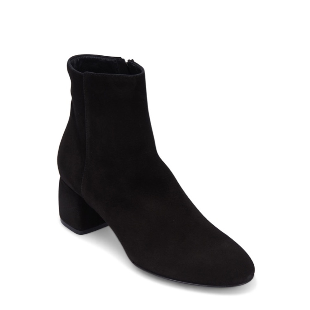 AGL Suede Block Heel Booties Black EUR 38 Women’s Attilio Giusti Leombruni